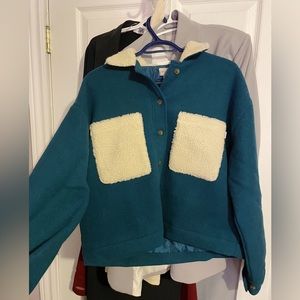 Britton Green/Blue Sherpa Bowery Jacket